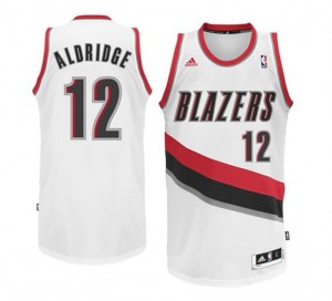 Canotte Rivoluzione 30 Aldridge,Portland Trail Blazers Bianco