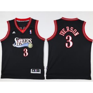 Canotte Bambini Iverson,Philadelphia 76ers Nero