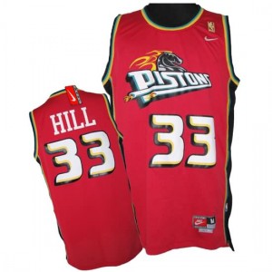 Canotte Hill,Detroit Pistons Rosso