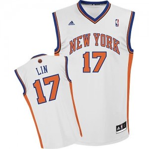 Canotte Rivoluzione 30 Jeremy Lin,New York Knicks Bianco