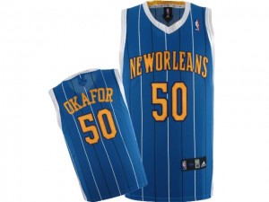 Canotte Rivoluzione 30 Okafor,New Orleans Hornets Blu