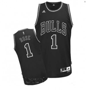 Canotte Rivoluzione 30 Rose,Chicago Bulls Nero2