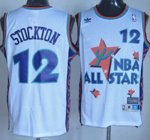 Canotte NBA Stockton,All Star 1995 Bianco