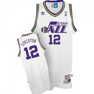 Canotte Stockton,Utah Jazz Bianco