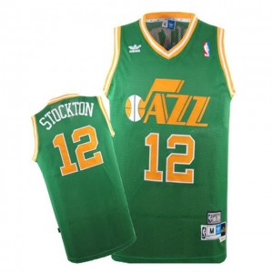 Canotte Stockton,Utah Jazz Verde