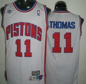 Canotte Thomas,Detroit Pistons Bianco