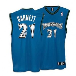 Canotte retro Garnett,Minnesota Timberwolves Blu