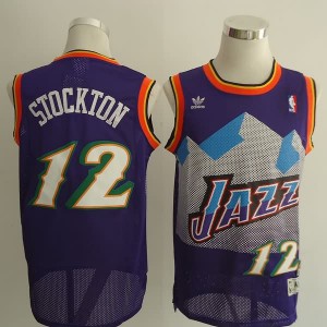 Canotte retro Stockton,Utah Jazz Porpora