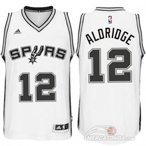 Canotte Aldridge,San Antonio Spurs Bianco