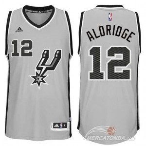 Canotte Aldridge,San Antonio Spurs Grigio