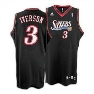 Canotte Allen Iverson,Philadelphia 76ers Nero