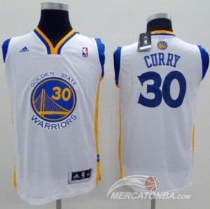 Canotte Bambini Curry,Golden State Warriors Bianco