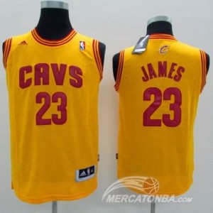 Canotte Bambini James,Cleveland Cavaliers Giallo