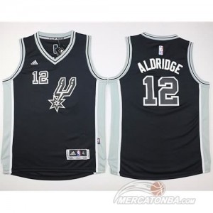 Canotte Bambini Aldridge,San Antonio Spurs Nero Grigio