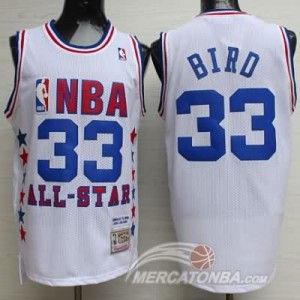 Canotte NBA Bird,All Star 1990 Bianco