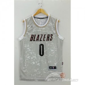 Canotte NBA Luces Blazers Lillard Grigio