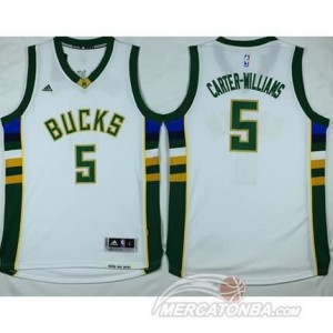 Canotte Carter-Williams,Milwaukee Bucks Bianco