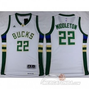 Canotte Middleton,Milwaukee Bucks Bianco