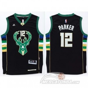 Canotte Parker,Milwaukee Bucks Nero