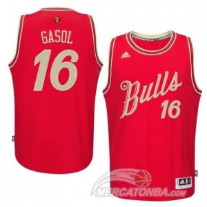 Canotte Gasol Christmas,Chicago Bulls Rosso