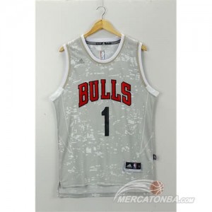 Canotte NBA Luces Bulls Rose Grigio