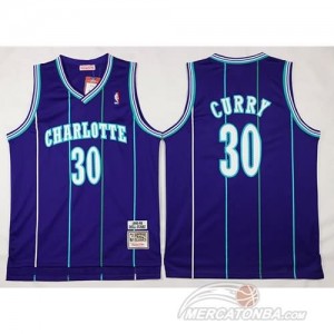 Canotte Charlotte Curry,New Orleans Hornets Porpora