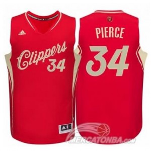 Canotte Pierce Christmas,Los Angeles Clippers Rosso