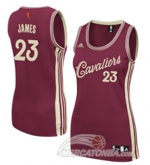 Canotte Donna James Christmas,Cleveland Cavaliers Rosso
