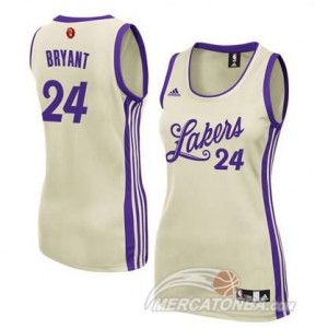 Canotte Donna Bryant Christmas,Los Angeles Lakers Bianco