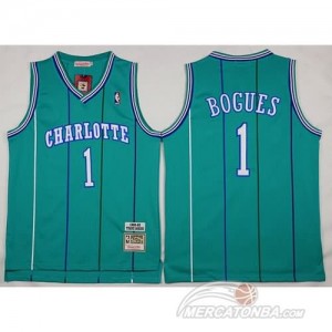 Canotte Retro Bogues,New Orleans Hornets Verde