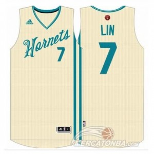 Canotte Lin Christmas,Charlotte Hornets Bianco