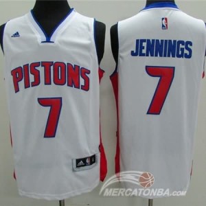 Canotte Jennings,Detroit Pistons Bianco