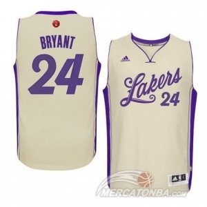 Canotte Bryant Christmas,Los Angeles Lakers Bianco
