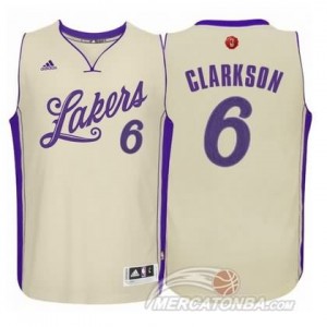 Canotte Clarkson Christmas,Los Angeles Lakers Bianco