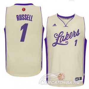 Canotte Russell Christmas,Los Angeles Lakers Bianco