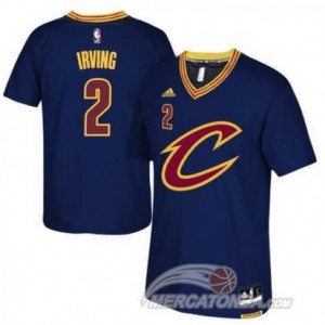 Canotte NBA Manga Corta Cavaliers Irving Blu