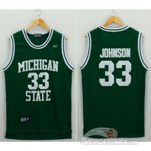 Canotte NCAA Michigan State Johnson Verde