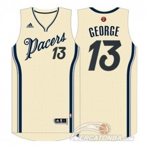 Canotte George Christmas,Indiana Pacers Bianco