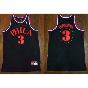 Canotte Phila Iverson,Philadelphia 76ers Nero