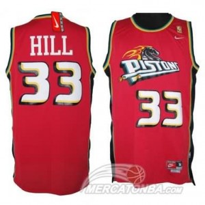 Canotte Hill,Detroit Pistons Pistons Rosso