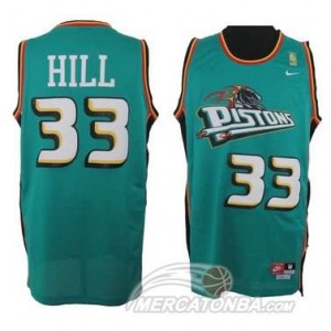 Canotte Hill,Detroit Pistons Verde