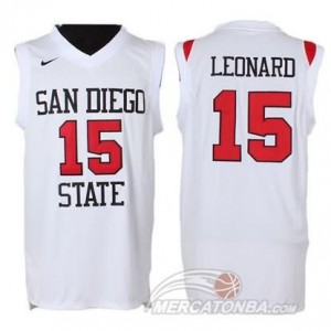Canotte NCAA San Diego State Leonard Bianco
