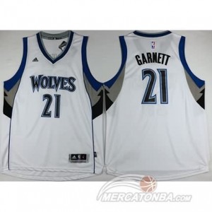 Canotte Garnett,Minnesota Timberwolves Bianco