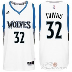 Canotte retro Towns,Minnesota Timberwolves Bianco