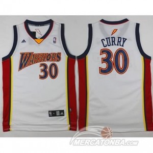 Canotte Retro Curry,Golden State Warriors Bianco