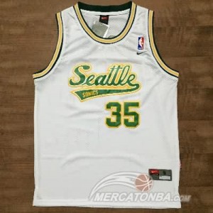 Canotte retro Durant ,Seattle Sonics Bianco