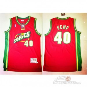 Canotte retro Kemp,Seattle Sonics Rosso