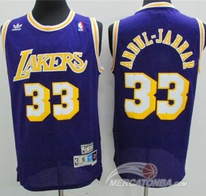 Canotte retro abdul jabbar,Los Angeles Lakers viola